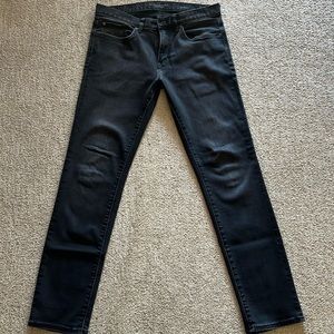 Banana Republic Black dark gray Traveler slim fit pants 31x32